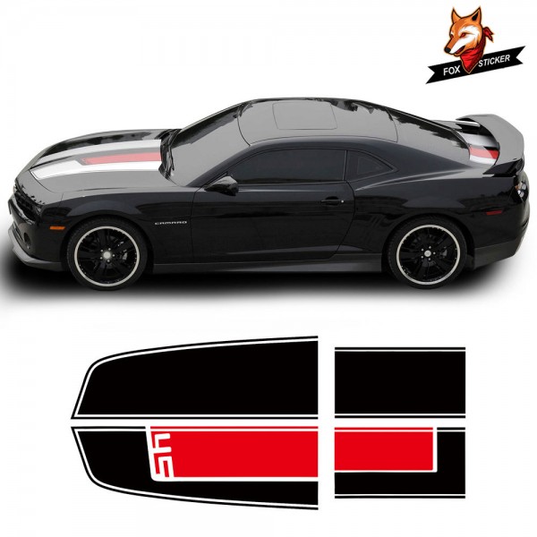 Car Stickers Car Styling Front Bonnet Rear Stripes Hood Trunk Engine Cover Decal for Chevrolet Comalo